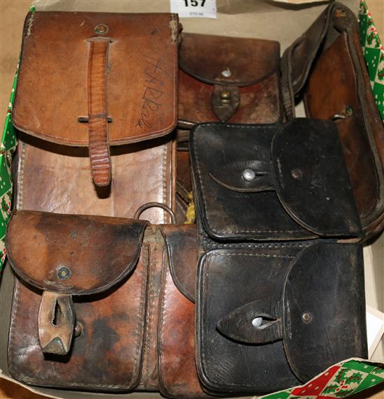 8 leather ammunition pouches(-)